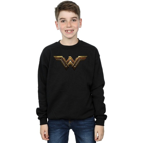 Vêtements Garçon Sweats Dc Comics Justice League Movie Wonder Woman Emblem Noir