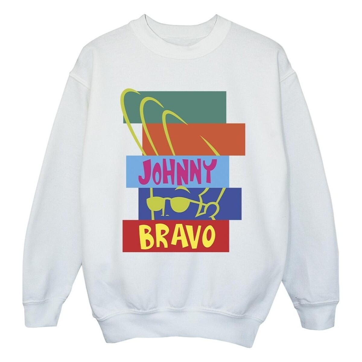 Vêtements Fille Sweats Johnny Bravo Rectangle Pop Art Blanc