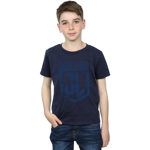Vêtements Garçon T-shirts manches courtes Dc Comics Justice League Movie Indigo Logo Bleu