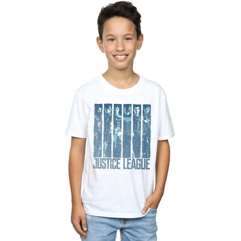 Vêtements Garçon T-shirts manches courtes Dc Comics Justice League Movie Double Indigo Blanc
