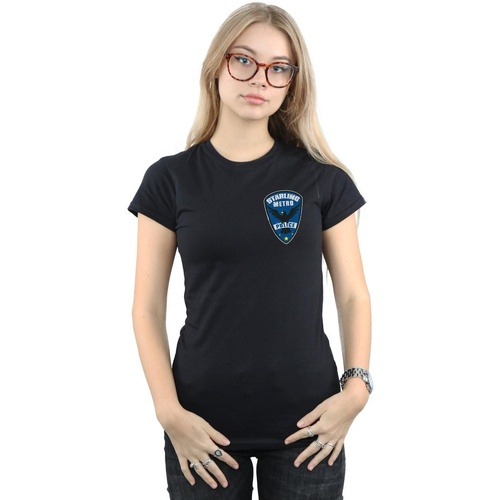 Vêtements Femme T-shirts manches longues Dc Comics Arrow Starling Metro Badge Noir