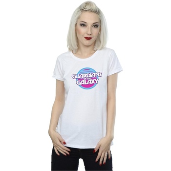 Vêtements Femme T-shirts manches longues Marvel Guardians Of The Galaxy Circle Logo Blanc