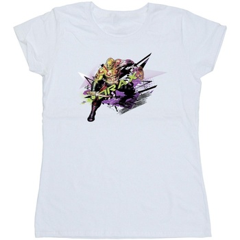 Vêtements Femme T-shirts manches longues Marvel Guardians Of The Galaxy Abstract Drax Blanc