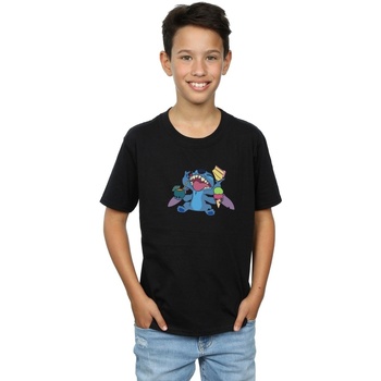 Vêtements Garçon T-shirts manches courtes Disney Lilo And Sitch Munchies Noir
