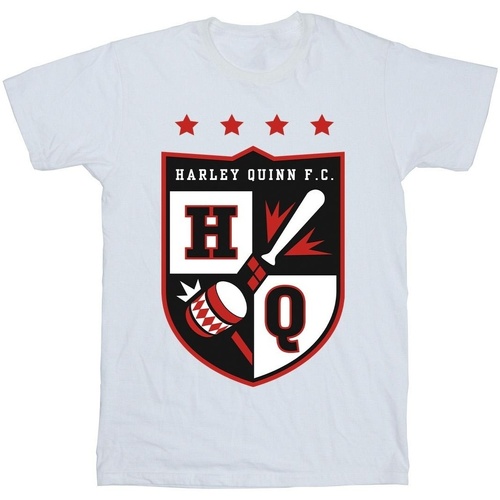 Vêtements Fille T-shirts manches longues Justice League Harley Quinn FC Pocket Blanc