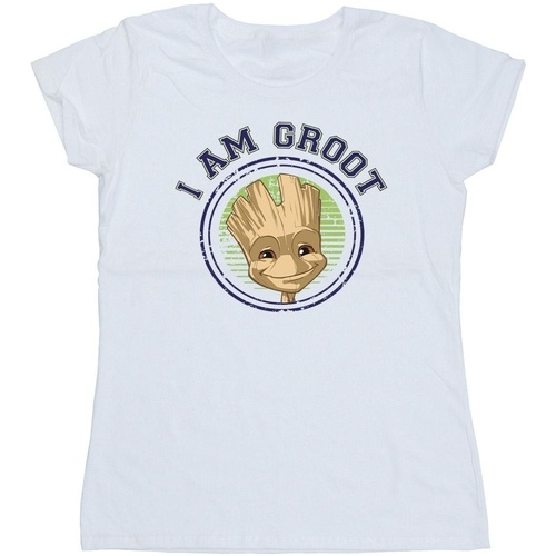 Vêtements Femme T-shirts manches longues Guardians Of The Galaxy Groot Varsity Blanc