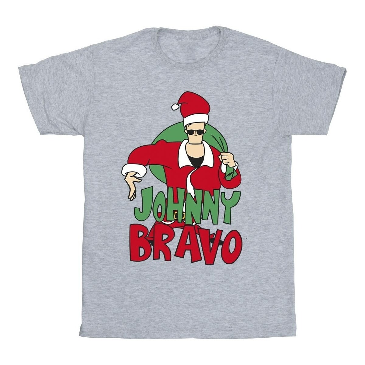 Vêtements Fille T-shirts manches longues Johnny Bravo Johnny Christmas Gris