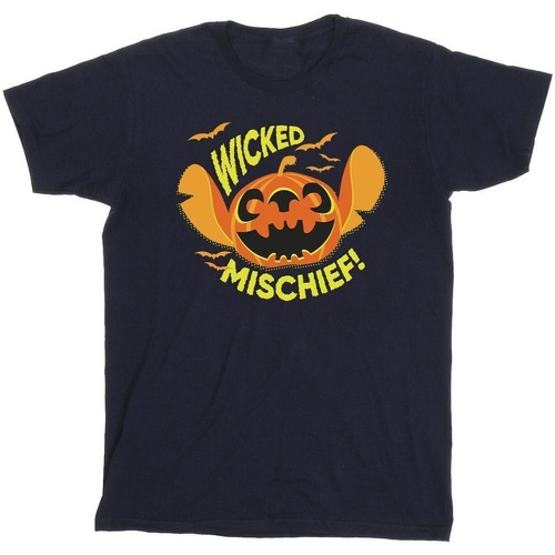 Vêtements Garçon T-shirts manches courtes Disney Lilo And Stitch Wicked Mischief Bleu