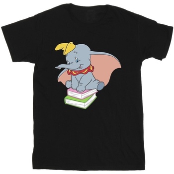 Vêtements Homme T-shirts manches longues Disney Dumbo Sitting On Books Noir