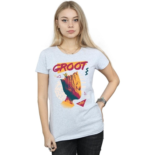 Vêtements Femme T-shirts manches longues Marvel Guardians Of The Galaxy Vol. 2 80s Groot Gris