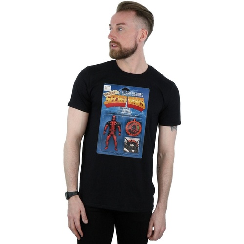 Vêtements Homme T-shirts manches longues Marvel Deadpool Secret Wars Action Figure Noir
