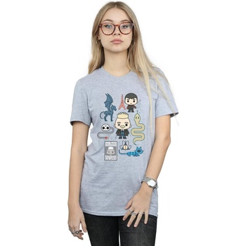 Vêtements Femme T-shirts manches longues Fantastic Beasts Chibi Grindelwald Gris