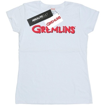 Vêtements Femme T-shirts manches longues Gremlins Text Logo Blanc