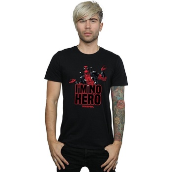 Vêtements Homme T-shirts manches longues Marvel Deadpool I'm No Hero Noir