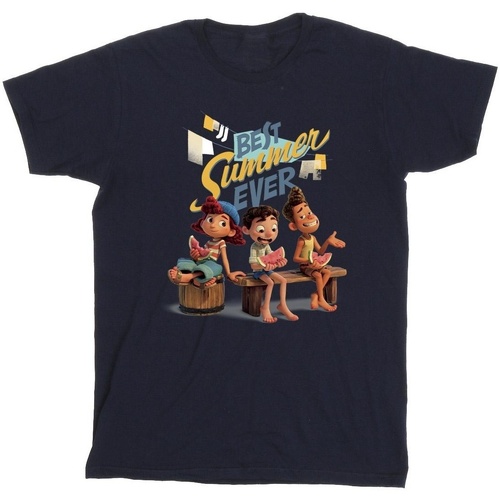 Vêtements Garçon T-shirts manches courtes Disney Luca Best Summer Ever Bleu