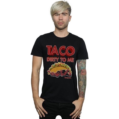 Vêtements Homme T-shirts manches longues Marvel Deadpool Taco Dirty To Me Noir