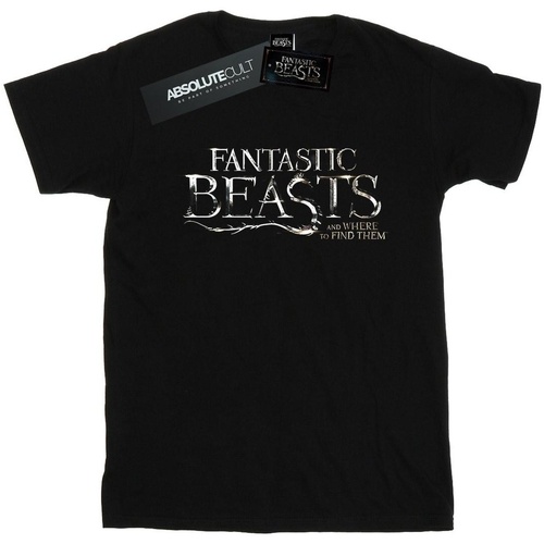 Vêtements Femme T-shirts manches longues Fantastic Beasts Text Logo Noir