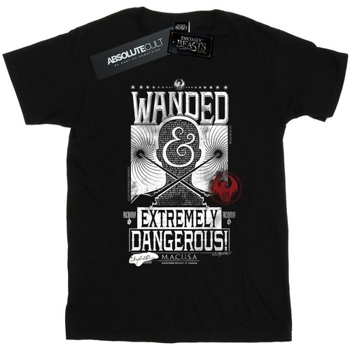 Vêtements Femme T-shirts manches longues Fantastic Beasts Wanded And Extremely Dangerous Noir
