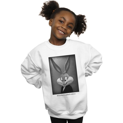 Vêtements Fille Sweats Dessins Animés Bugs Bunny Yougottabekiddin Blanc