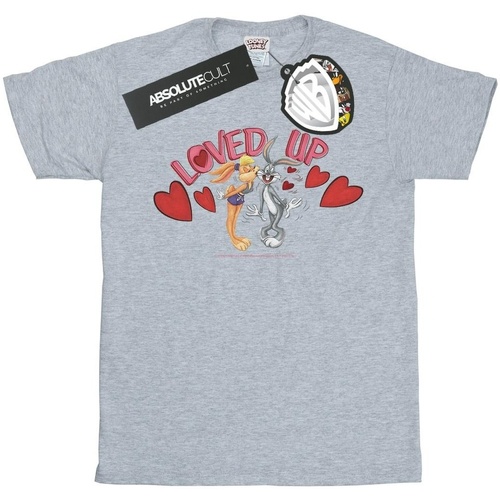 Vêtements Garçon T-shirts manches courtes Dessins Animés Bugs Bunny And Lola Valentine's Day Loved Up Gris