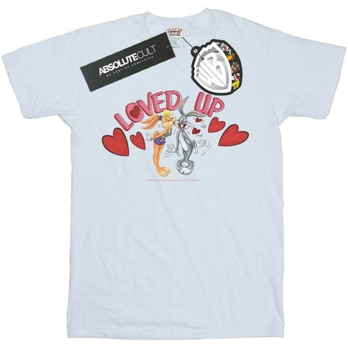 Vêtements Garçon T-shirts manches courtes Dessins Animés Bugs Bunny And Lola Valentine's Day Loved Up Blanc