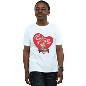 Vêtements Garçon T-shirts manches courtes Dessins Animés Sacs de sport Valentine's Day Love Me Blanc