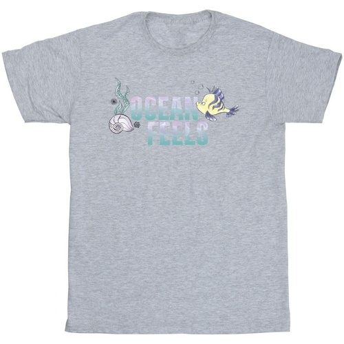 Vêtements Fille T-shirts manches longues Disney The Little Mermaid Ocean Gris