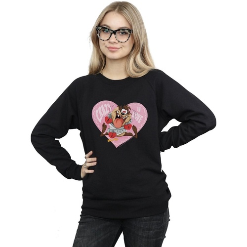 Vêtements Femme Sweats Dessins Animés Taz Valentine's Day Crazy In Love Noir