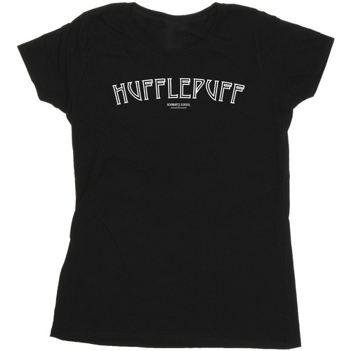 Vêtements Femme T-shirts manches longues Harry Potter Hufflepuff Logo Noir