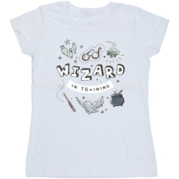 Vêtements Femme T-shirts manches longues Harry Potter Wizard In Training Blanc