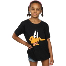 Vêtements Fille T-shirts manches longues Dessins Animés Daffy Duck Face Noir