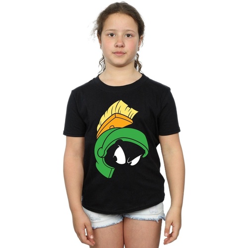 Vêtements Fille T-shirts manches longues Dessins Animés Marvin The Martian Face Noir