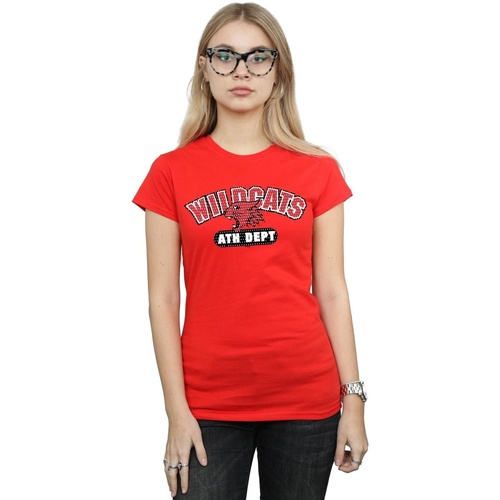 Vêtements Femme T-shirts manches longues Disney High School Musical The Musical Wildcats Athletic Rouge