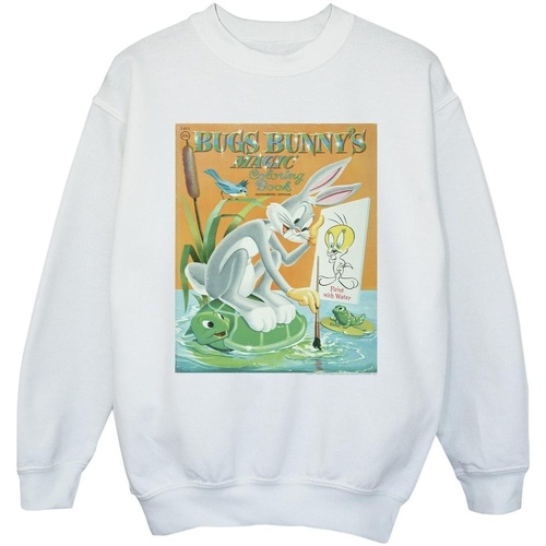 Vêtements Fille Sweats Dessins Animés Bugs Bunny Colouring Book Blanc