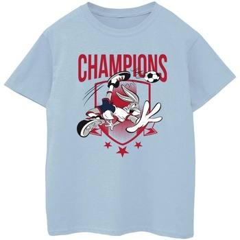 Vêtements Garçon T-shirts manches courtes Dessins Animés Bugs Bunny Champions Bleu