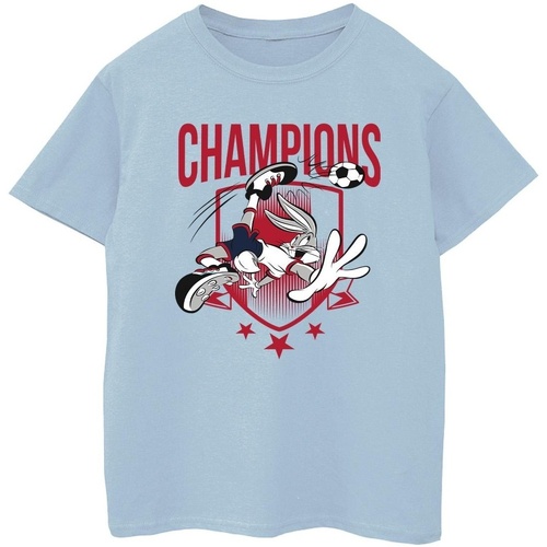 Vêtements Garçon T-shirts manches courtes Dessins Animés Bugs Bunny Champions Bleu