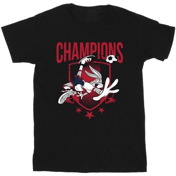 Vêtements Garçon T-shirts manches courtes Dessins Animés Bugs Bunny Champions Noir