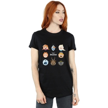 Vêtements Femme T-shirts manches longues Disney Frozen Heads Noir