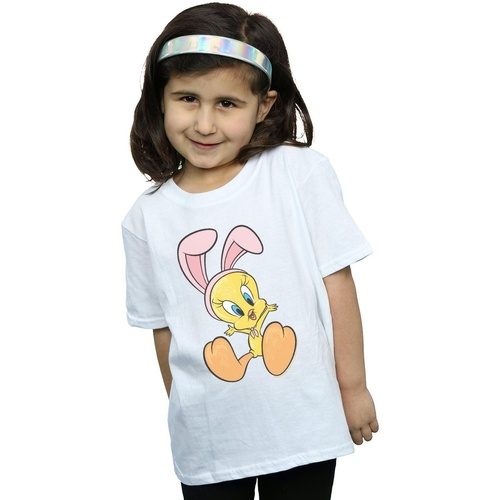Vêtements Fille T-shirts manches longues Dessins Animés Tweety Pie Bunny Ears Blanc