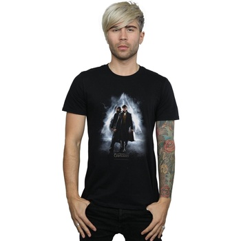 Vêtements Homme T-shirts manches longues Fantastic Beasts Newt And Dumbledore Poster Noir