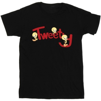 Vêtements Fille T-shirts manches longues Dessins Animés Tweety Trio Noir