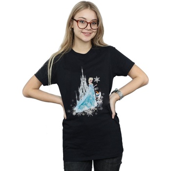Vêtements Femme T-shirts manches longues Disney Frozen Elsa And Olaf Winter Magic Noir