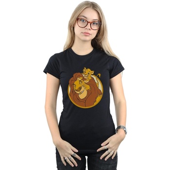 Vêtements Femme T-shirts manches longues Disney The Lion King Mufasa And Simba Noir