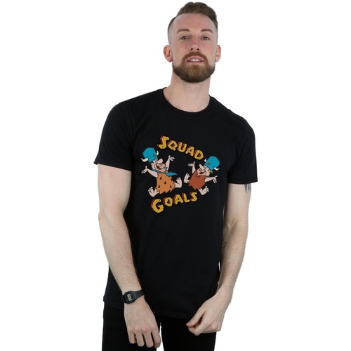 Vêtements Homme T-shirts manches longues The Flintstones Squad Goals Noir