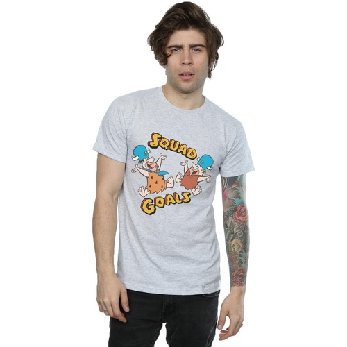 Vêtements Homme T-shirts manches longues The Flintstones Squad Goals Gris