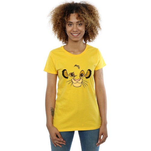 Vêtements Femme T-shirts manches longues Disney The Lion King Simba Face Multicolore