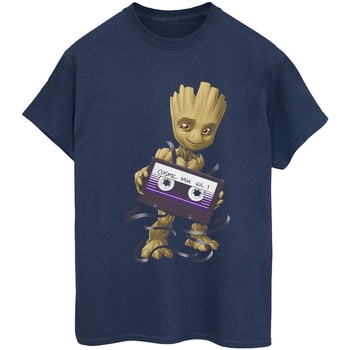 Vêtements Femme T-shirts manches longues Marvel Guardians Of The Galaxy Groot Cosmic Tape Bleu