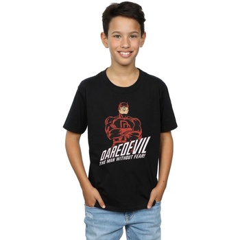Vêtements Garçon T-shirts & Polos Marvel Daredevil Slogan Noir