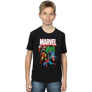 Vêtements Garçon T-shirts manches courtes Marvel Hero Group Noir