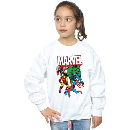 Vêtements Fille Sweats Marvel Hero Group Blanc